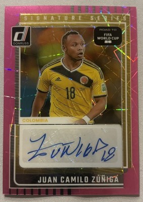 2025-26 Donruss World Cup Juan Camilo Zuniga Pink Auto Colombia Signature Series