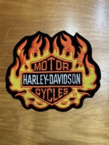 Harley-Davidson Motorcycles FIRE FLAMES Embroidered Patch 6 x 5 inch