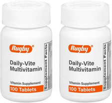 Rugby Daily-Vite Multivitamin - Daily Vitamin 100 Count 100 Pack of 2 