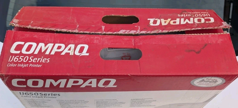 Compaq ij650 Series Color Inkjet printer 2400dpi New Damaged Open Box Unused - Image 4 of 4