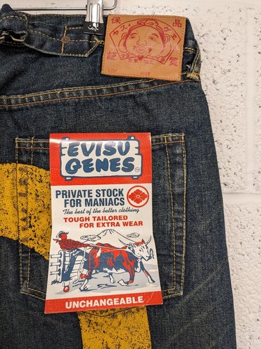 Evisu Denim Selvedge Jeans Blue Size 36 - Private Stock For Maniacs - New - Picture 2 of 13