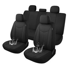 Waterproof Car Seat Cover Full Seats, Neoprene Seat Covers for Full Set Black