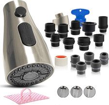 Ecokitchen5Stars Pull-Down Kitchen Faucet Head Replacement, 3-Function Sprayer,