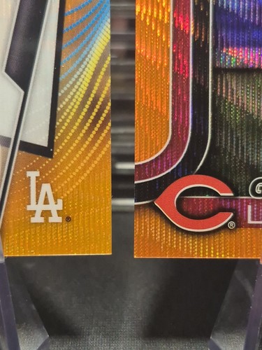 2 Card Gavin Lux Rookie Chrome Lot OnCard Auto+Orange Wave /25 Reds/Dodgers LšK - Picture 17 of 21