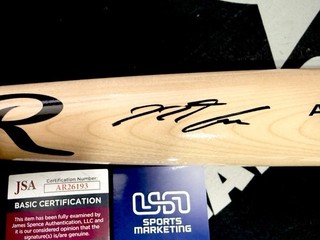 Nolan Arenado Signed Autographed Blonde Rawlings Bat Cardinals USA SM JSA COA