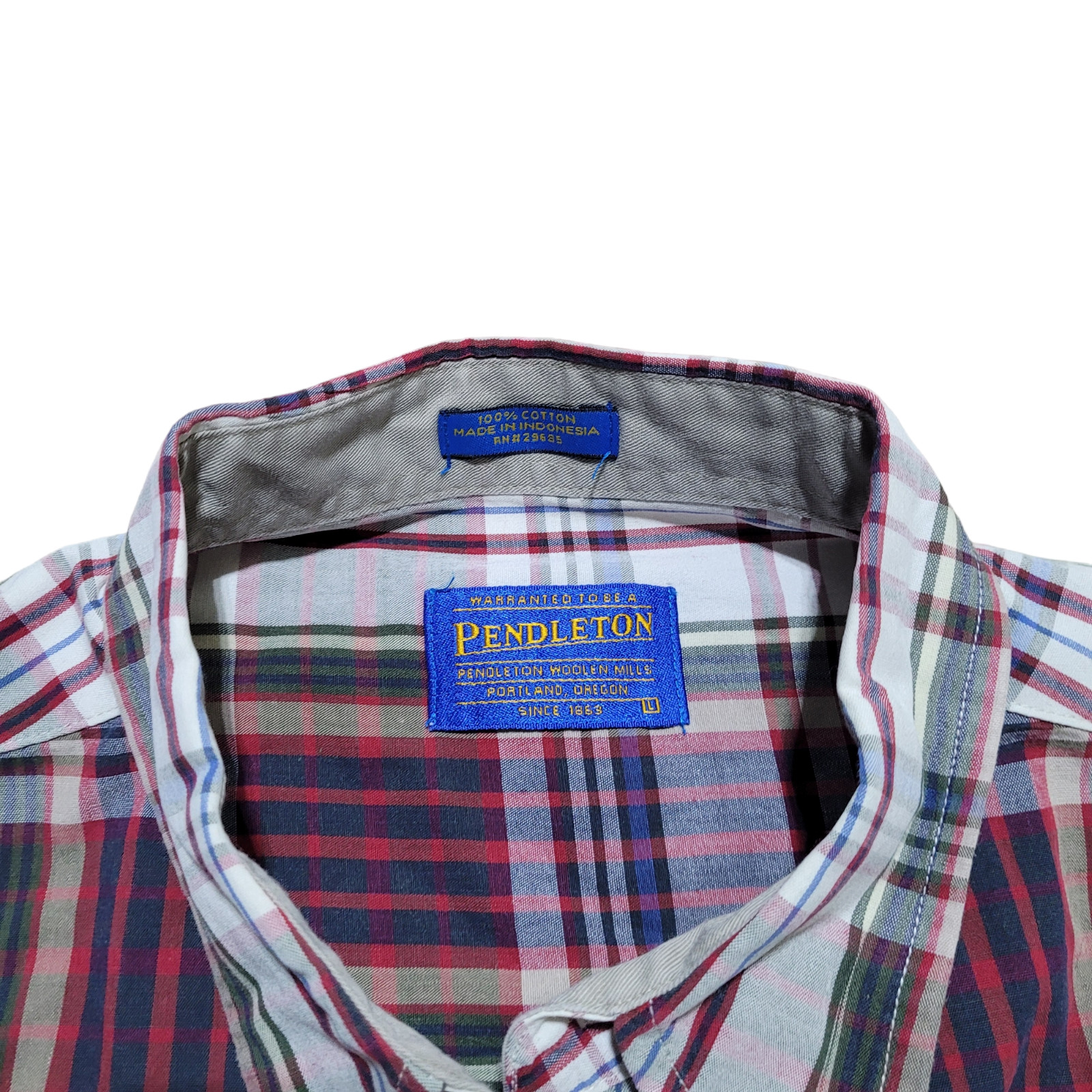 Pendleton Button Down Shirt L Men Plaid Pocket Co… - image 8