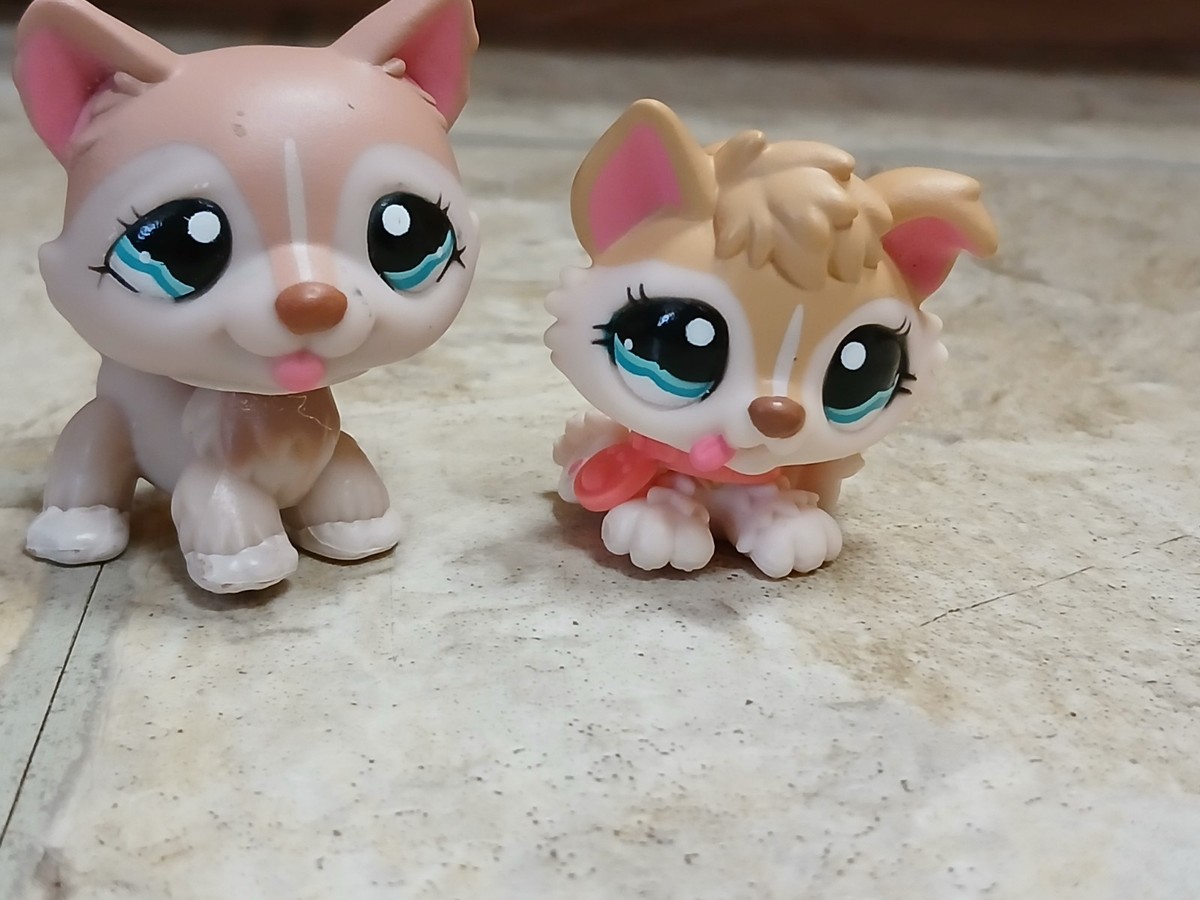 Puppy 1013 Husky Pet Shop Authentic Littlest Pet Shop LPS Tan