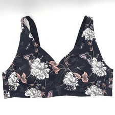 Victoria's Secret 38B Wireless Bralette Floral Butterfly Black Pink White 1633