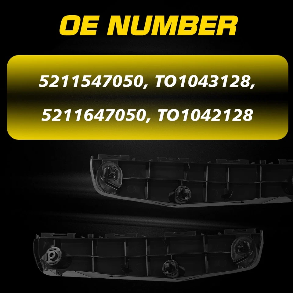 2x Para Toyota Prius 2016-22 Parachoques Guardabarros Soportes Soporte Viga Delantera TO1042128 Foto 3 de 4