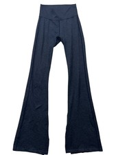 JoyLab Athletic Yoga Pants Womens XS Black Textured Flare Slit Hem Atheisure