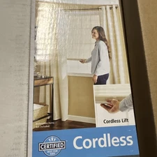 White Vinly Mini Blinds - Cordless Light Filtering 33"x64" - Windows Shade