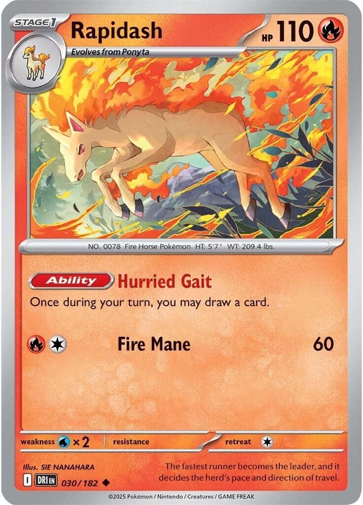 pokemon rapidash card Rapidash - 030/182 30
