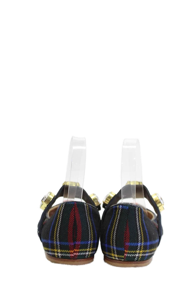 Polly Plume Mujer Cuadros Adornados Sin Cordones Mary Jane Pisos Azul Talla 5 Foto 3 de 4