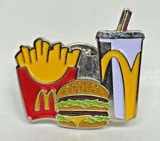 Mcdonalds Big Mac Meal Burger Fries Drink Coke Lapel Pin Combo Extra Value