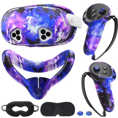 Silicone Cover Set Compatible with Meta/Oculus Quest 3s Accessories, VR Silic...