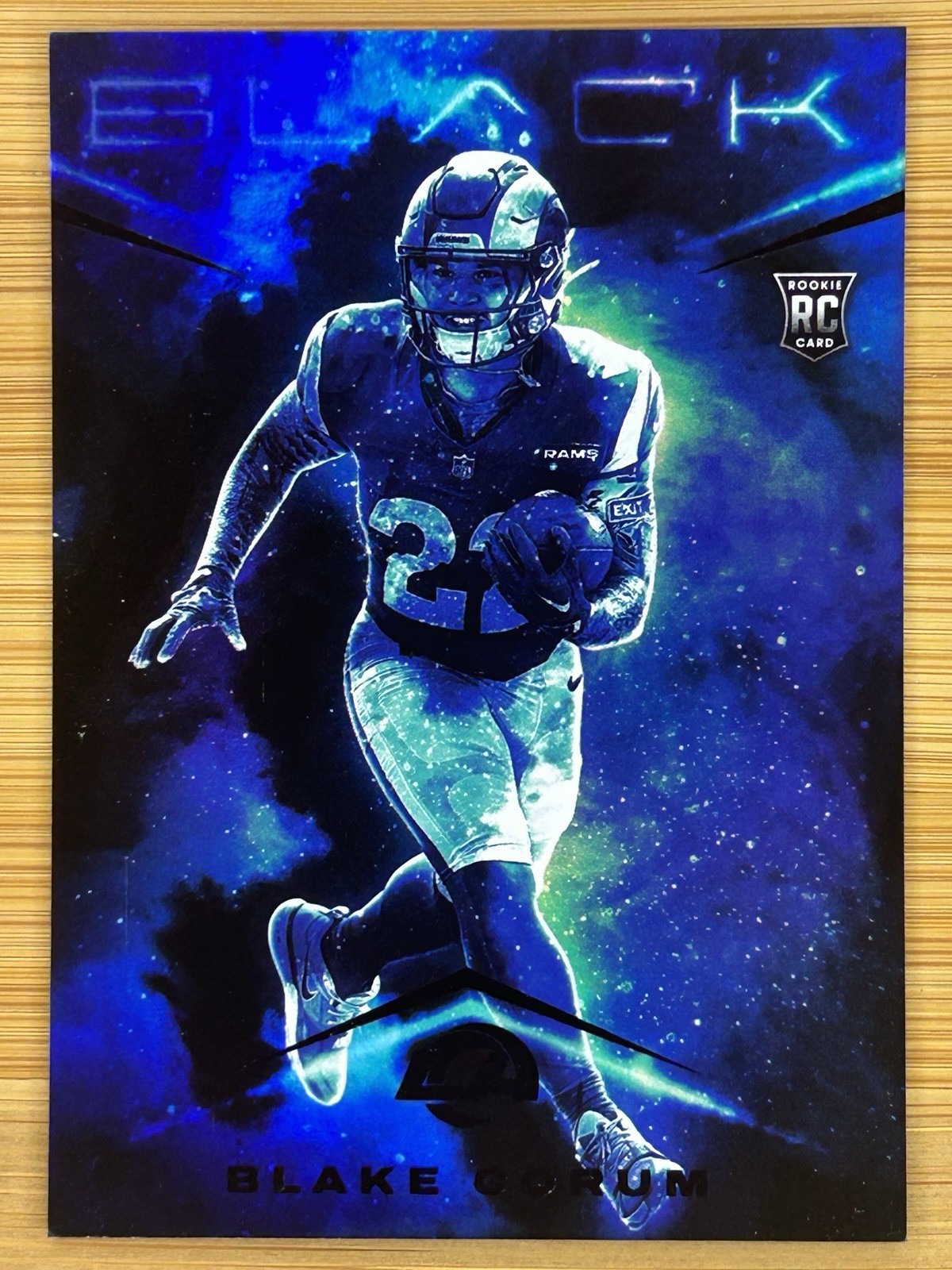 Blake Corum RC CASE HIT - 2024 Panini Black Smokescreen Rookie SSP Rams SM-BCM