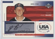 2004 USA Baseball 25-Year Anniversary Signatures Black Ink Josh Bard Auto 1k5