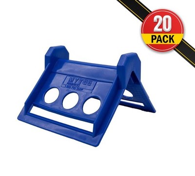 (20 Pack) V Shaped Board 4'' Blue Plastic Corner Edge Protectors for Cargo Loads