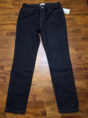 NWT Etica Women's Dark Wash Jeans Skinny Stretch 33x29 Organic Natural Fibers