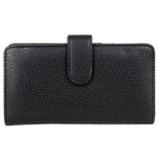 Julia Buxton Pebble Pik-Me-Up Checkbook Keeper 6.5 x 3.5 x 0.75 inches, Black