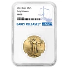 2024 $25 American Gold Eagle 1/2 oz NGC MS70 ER Blue Label