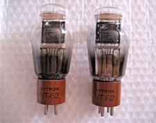 Matched Pair NOS NIB  VT-62 -801 - Hytron Power Tubes - TV-7 Tested - Same Batch