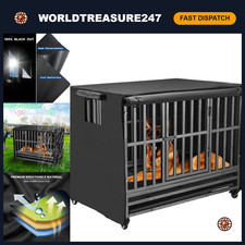 48" Heavy Duty Dog Crate Cover - Durable 600D Polyester, Waterproof  Tear-Resis