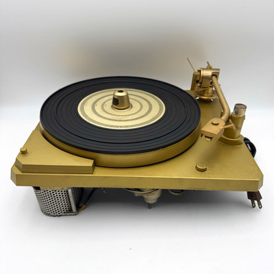 Empire 598 Troubador 3-Speed Turntable Vintage Gold Made in USA Motor Tested