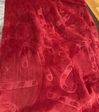 Home Throw Blanket Candy Cane Christmas Xmas 50 X 60 Velvet Plush