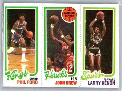 Phil Ford / John Drew / Larry Kenon TL 1980-81 Topps 19 / 127 / 209
