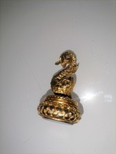 Gilt Gold Fish or Aquarius Dolphinby by  Max Factor perfume compact in gold tone