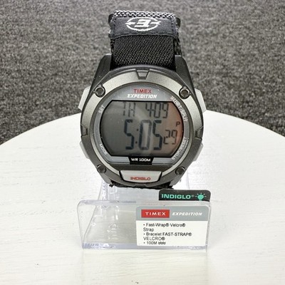Timex Expedition Digital Watch CAT 41mm Watch Black Gray Fast Wrap Strap NEW