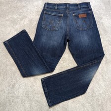 Wrangler Retro Jeans Mens 33x32 Blue Demim Relaxed Boot Western Workwear