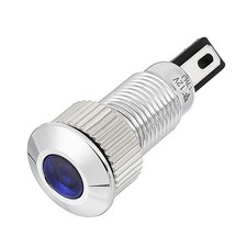 LED Indicator Light 12V Blue 8mm Metal Pilot Custom Dash Signal Lamp PCB Type