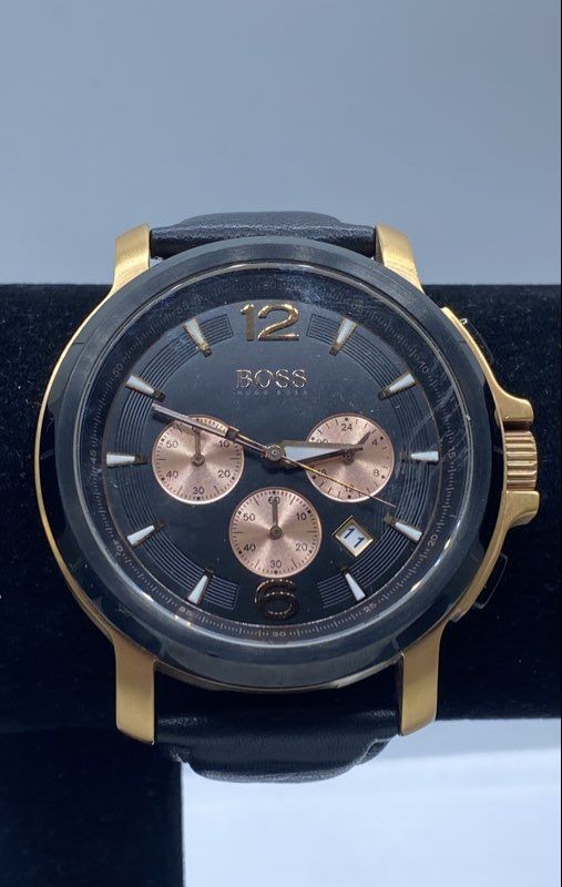 Chrono Designer Watch 48mm Boss 93g Quartz Hugo Men's Steel Stainless WR100M - vintagewatches.pk