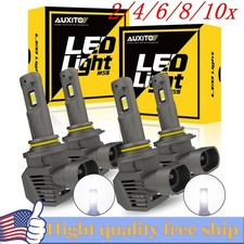4/8X AUXITO 9005 9006 10000LM LED bulb Headlight High Beam Brighter White 6500K
