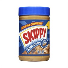 SKIPPY SUPER CHUNK Peanut Butter, 7 g Protein Per Serving, Shelf-Stable, 16.3 oz