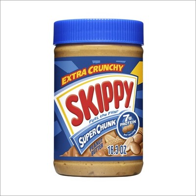 SKIPPY SUPER CHUNK Peanut Butter, 7 g Protein Per Serving, Shelf-Stable, 16.3 oz