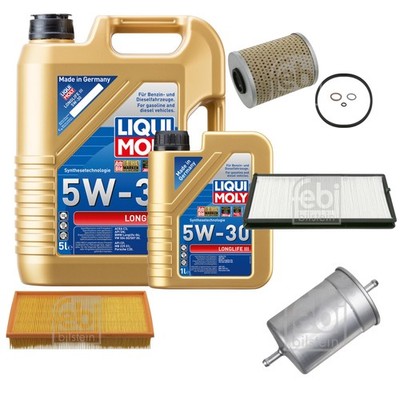 FEBI BILSTEIN Inspektionspaket 6L Liqui Moly 5W30 Longlife3 für BMW 5er E34