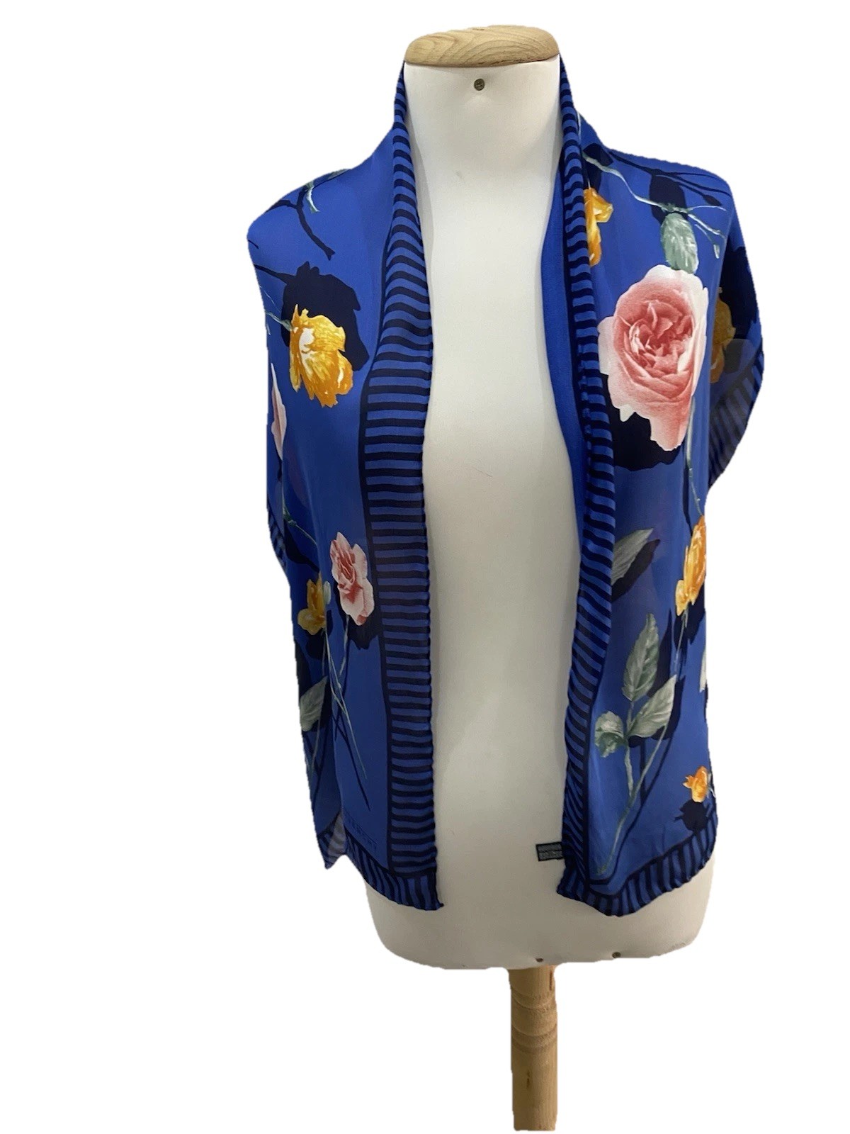 S41#Givenchy Rectangle Multicolor Silk Scarf  61/… - image 3