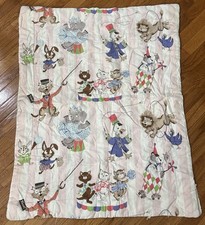 Girls Neiman Marcus Baby Nursery Novelty Blanket Quilt Fairy Tale 31" x 39