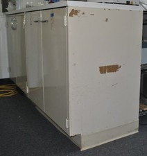 2x3' laboratory metal cabinet with white top bench--Pickup Only