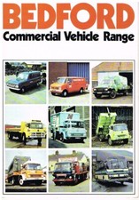 BEDFORD HA CF KB-KE KG-KM M TJ VAS SB YRQ YRT VAN TRUCK BUS 1974 SALES BROCHURE