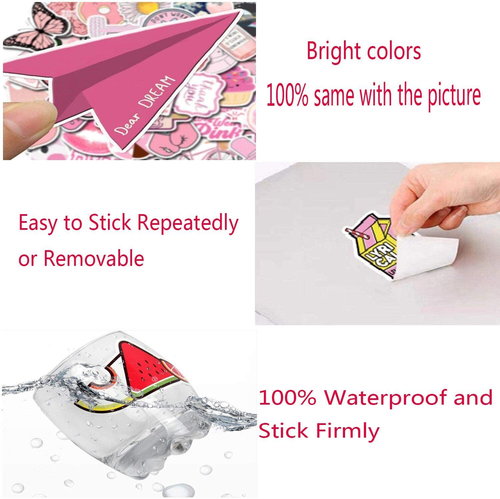 50 Packs Hello Kitty Stickers Water Bottles Laptop Phone Motorcycle Computer Gui - Picture 6 of 6