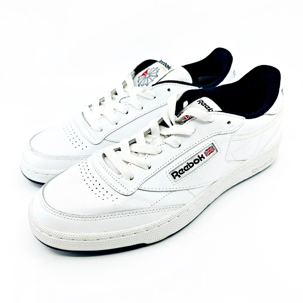 Reebok Club C 85 White Navy Retro Mens Left 8 Right 7.5 Sneakers AR0457