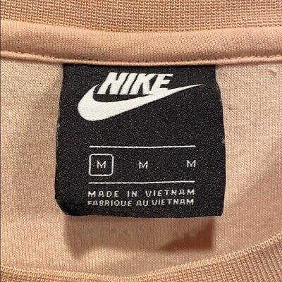 Nike sportswear Cropped Velour pink sweatshirt sz M fabric | eBay