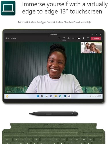 Microsoft Surface Pro 9 QI9-00054 Intel Core i5-1235U 16GB RAM 256GB Green - Picture 5 of 13