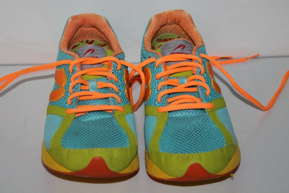 Zapatos para correr Newton Distance, #000613, Turq/Lime/Org/Amarillo, para mujer talla 10,5 Foto 2 de 4