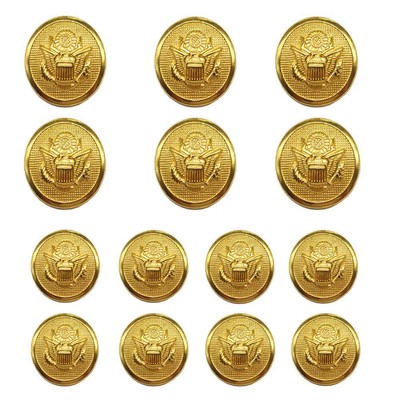 14pcs Gold Blazer Buttons for Suits Blazers Sport Coats 20mm 15mm Metal Shank...