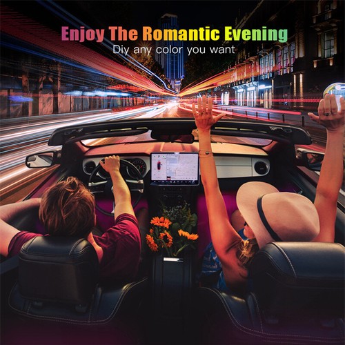 RGB Dream LED Bead Streamer Symphony Car Interior Fiber Optic Ambient Lightin - Picture 13 of 14